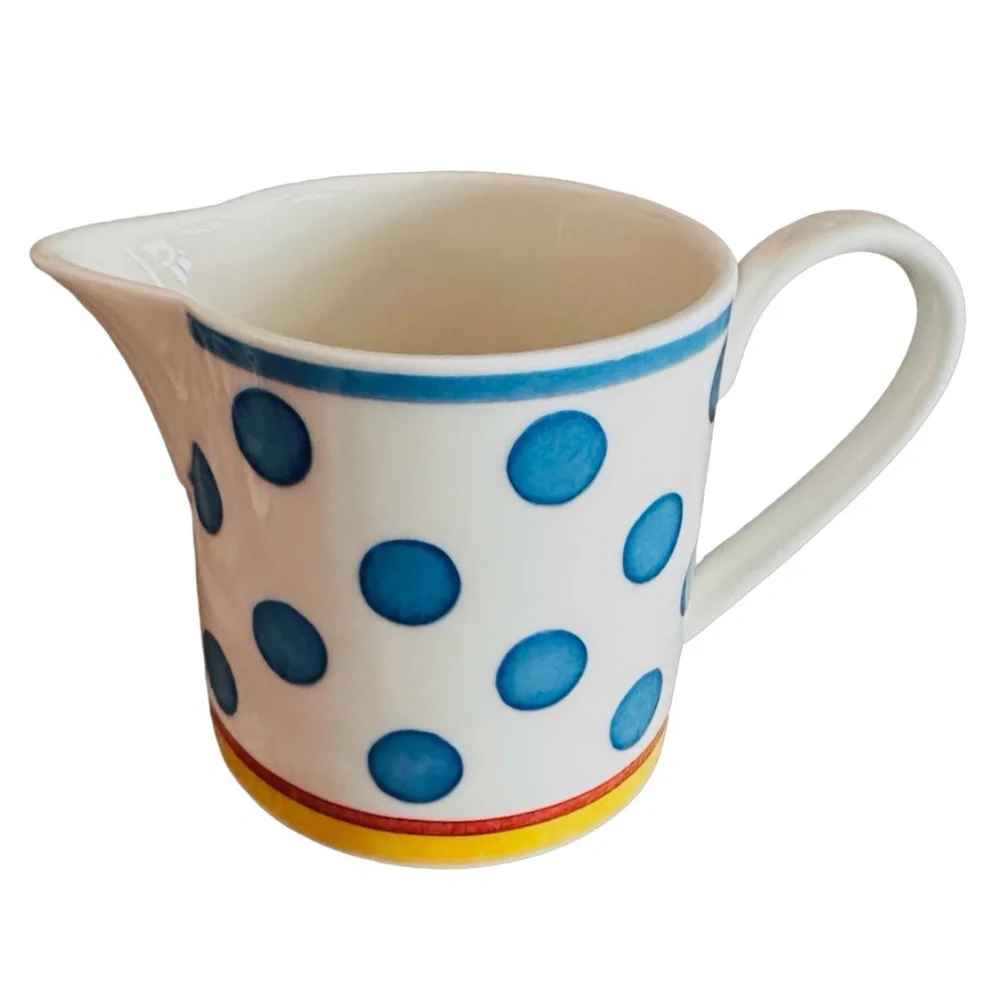 VLLEROY & BOCH Twist Anna Cup & Creamer (lot of 3) Fine China Polka Dots